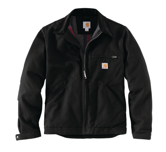 Carhartt Blanket-Lined Detroit Jacket Relaxed Fit Duck Black