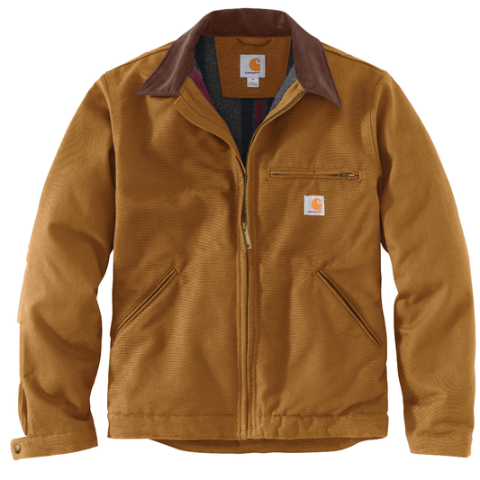 Carhartt Blanket-Lined Detroit Jacket Relaxed Fit Duck Carhartt Brown
