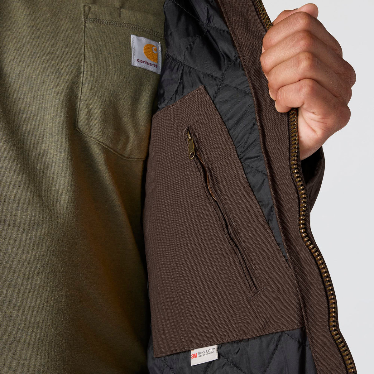 Carhartt Washed Duck Active Jac Dark Brown