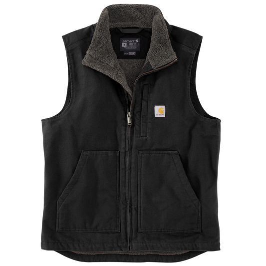 Carhartt Sherpa Line Washed Duck Vest Black