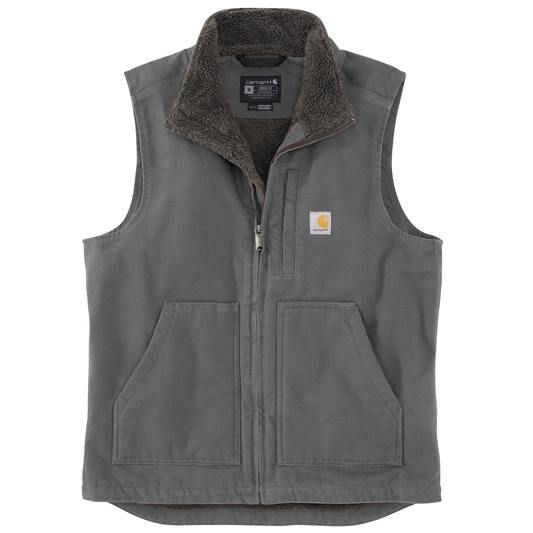 Carhartt Sherpa Lined Washed Duck Vest Gravel