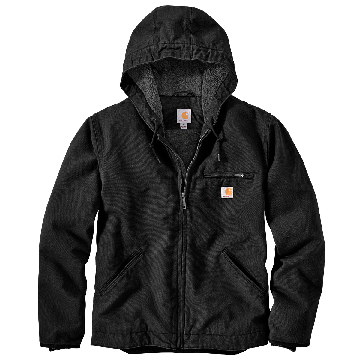 Carhartt Washed Duck Sherpa Lined Jacket Black