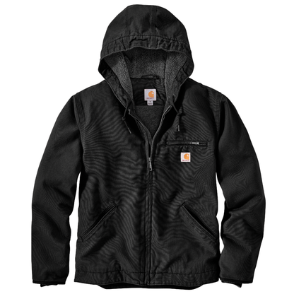 Carhartt Washed Duck Sherpa Lined Jacket Black
