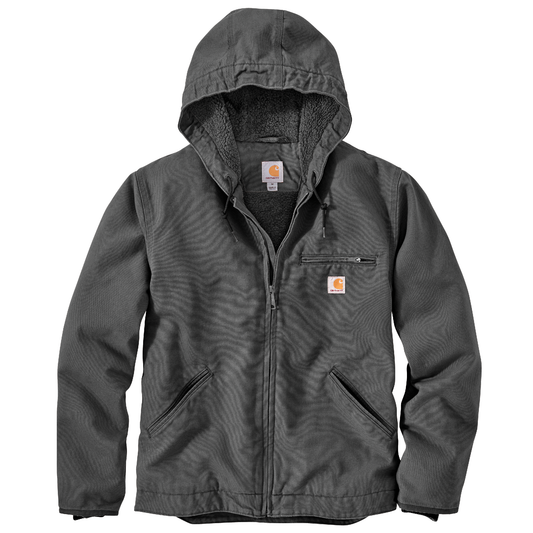 Carhartt Washed Duck Sherpa Lined Jacket Gravel