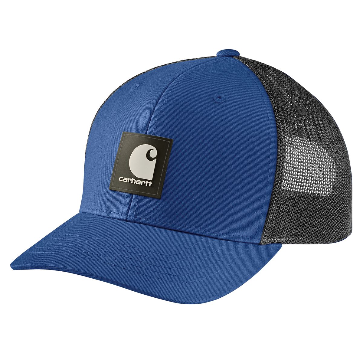 Carhartt Rugged Flex Twill Mesh-Back Logo Patch Cap Glass Blue