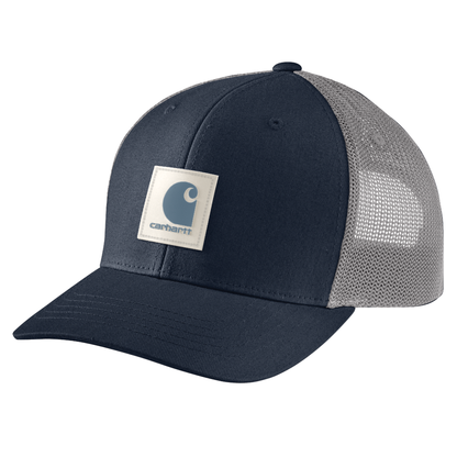 Carhartt Rugged Flex Twill Mesh-Back Logo Patch Cap Navy