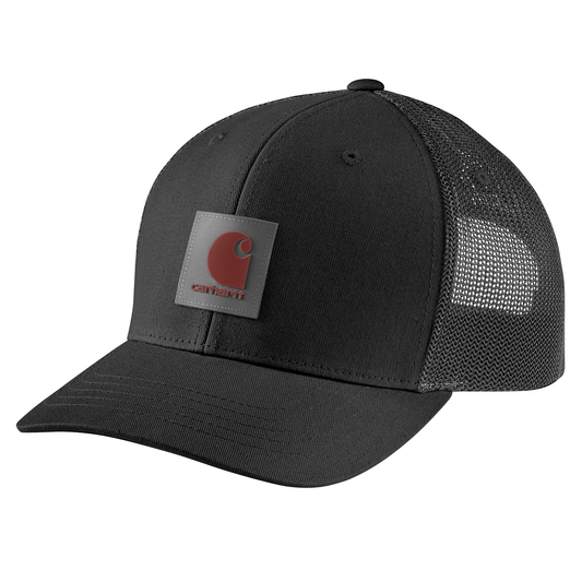 Carhartt Rugged Flex Twill Mesh-Back Logo Patch Cap Black