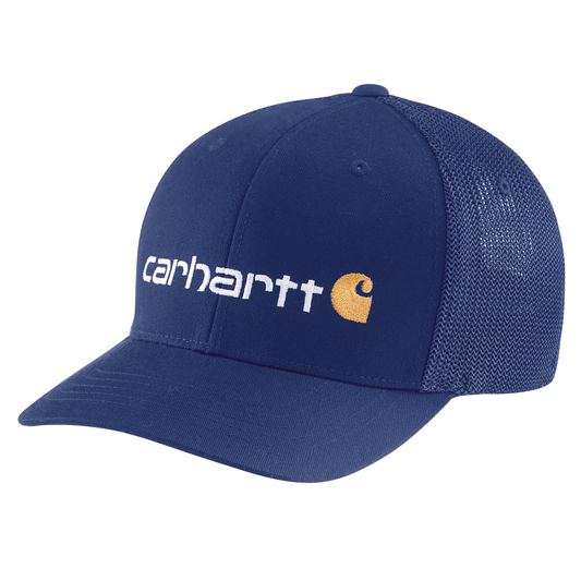 Carhartt Rugged Flex Fitted Canvas Mesh-Back Logo Graphic Cap