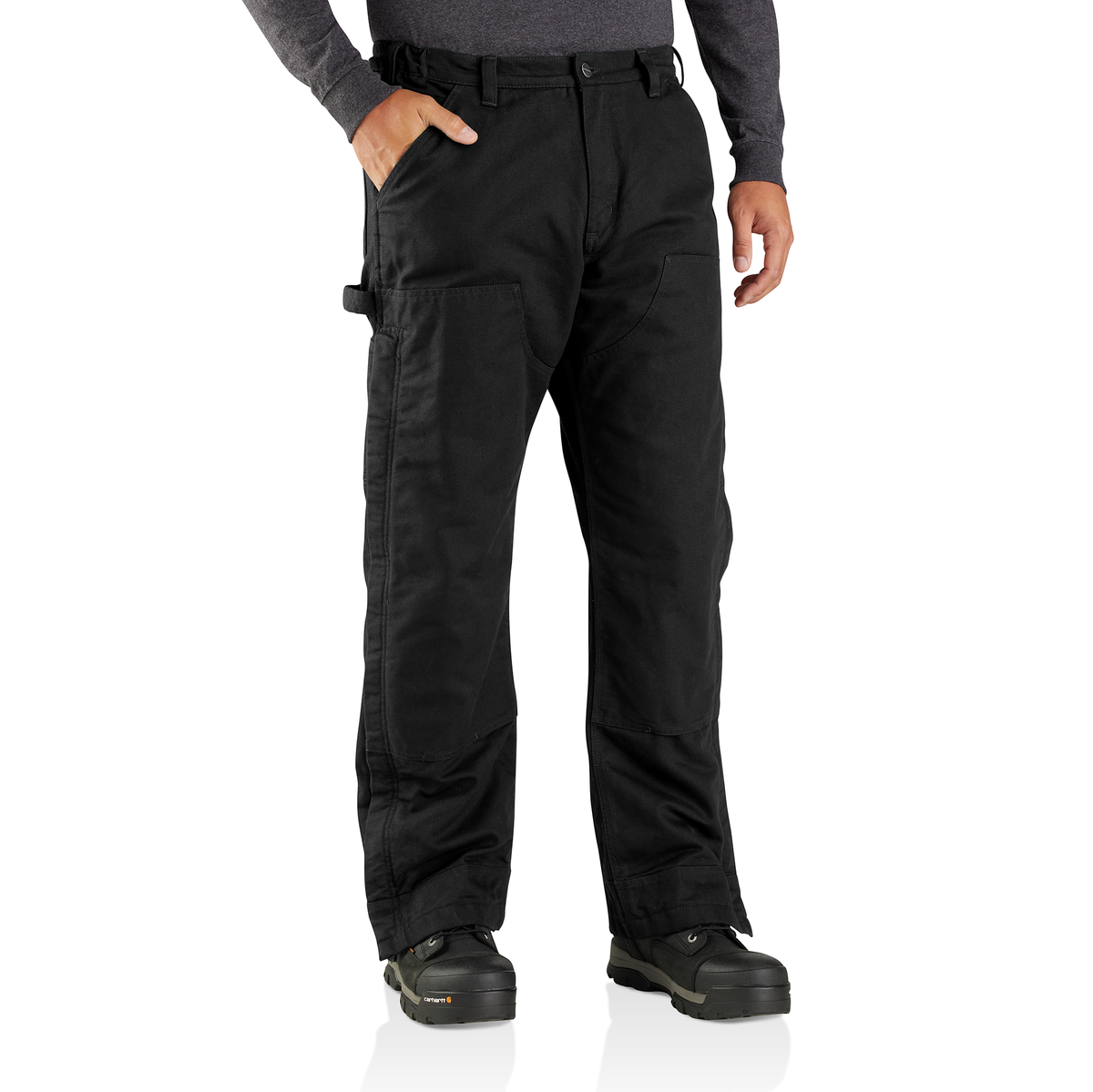 Carhartt Washed Duck Insulated Pants Black