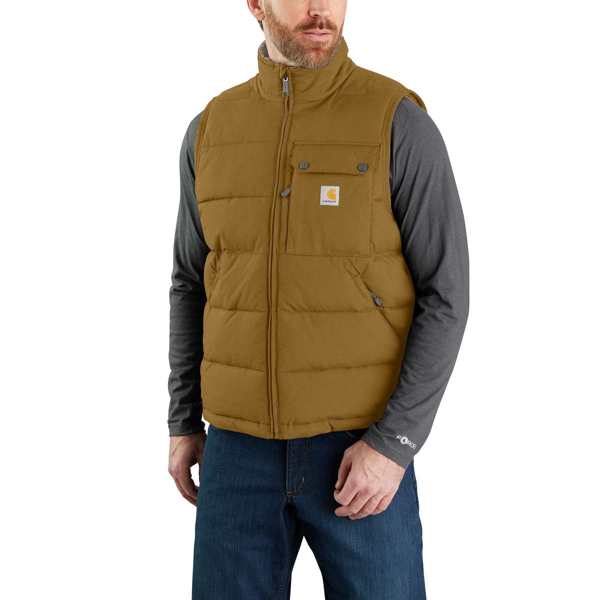 Carhartt Rain Defender Midweight Insulated Vest Oak Brown