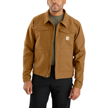 Carhartt Rugged Flex Relaxed Fit Duck Jacket Carhartt Brown