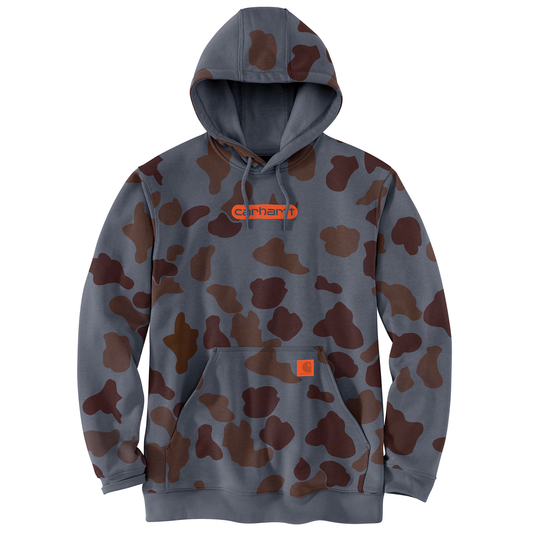 Carhartt Camo Logo Hoodie Bluestone Duck Camo