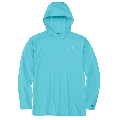 Carhartt Force Sun Defender Hooded LS Logo Gulf Blue
