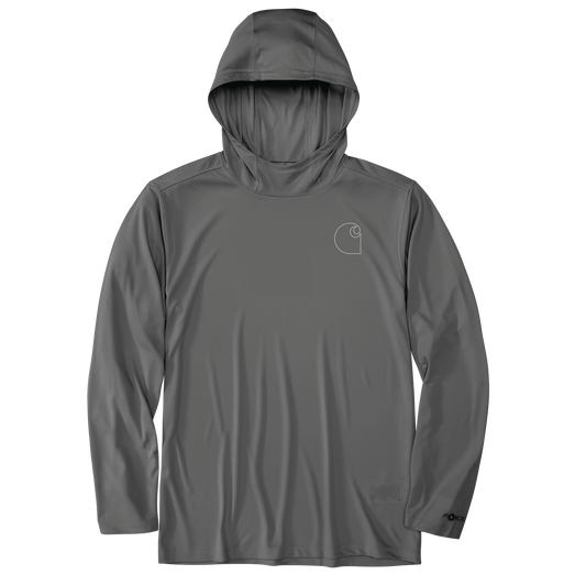 Carhartt Force Sun Defender Hooded LS Logo Steel