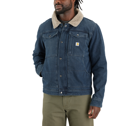 Carhartt Sherpa Lined Denim Jacket Beech