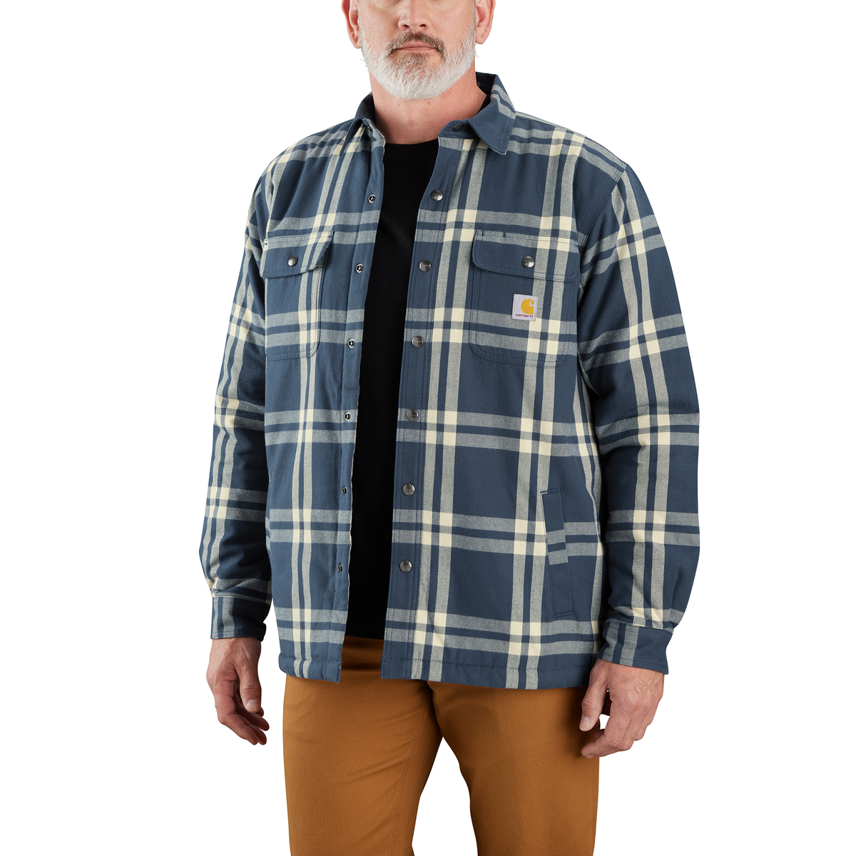 Carhartt Sherpa Lined Shirt Jacket Dark Blue