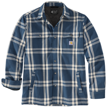 Carhartt Sherpa Lined Shirt Jacket Dark Blue