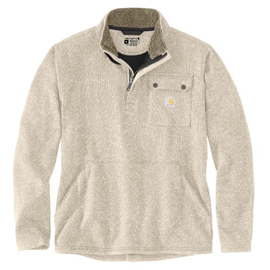 Carhartt Relaxed Fit Midweight Quarter-Zip Pocket Sweater Fleece Oat Milk