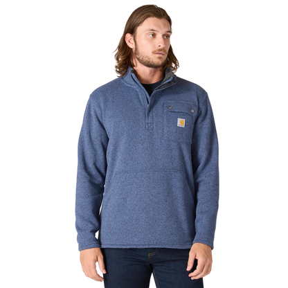 Carhartt Relaxed Fit Midweight Quarter-Zip Pocket Sweater Fleece Faded Navy