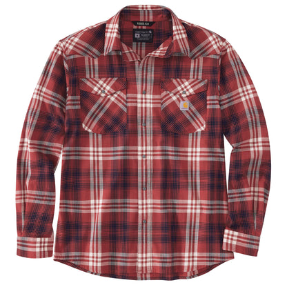 Carhartt Montana Long Sleeve Snap Shirt Dark Barn Red