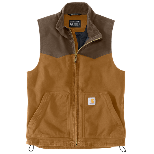Carhartt Montana Rugged Flex Relaxed Fit Duck Vest Brown/ Coffee