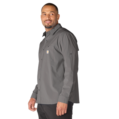Carhartt Force Sun Defender Relaxed Fit Lightweight Long Sleeve Shirt Steel