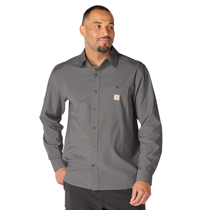 Carhartt Force Sun Defender Relaxed Fit Lightweight Long Sleeve Shirt Steel