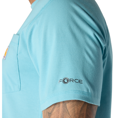 Carhartt Force Relaxed Fit Short Sleeve Tee Dusted Aqua