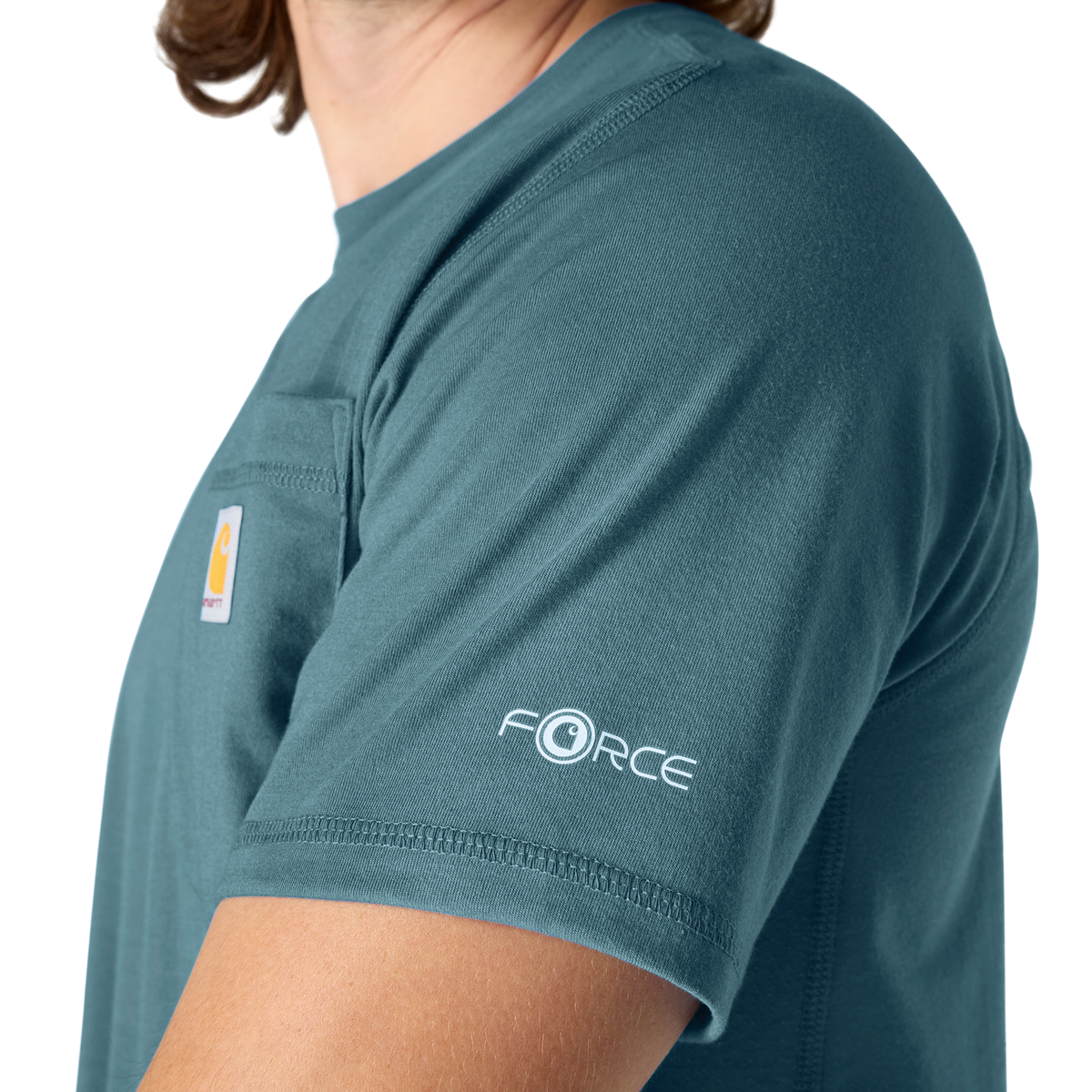 Carhartt Force Relaxed Fit Short Sleeve Tee Harbor Teal Heather