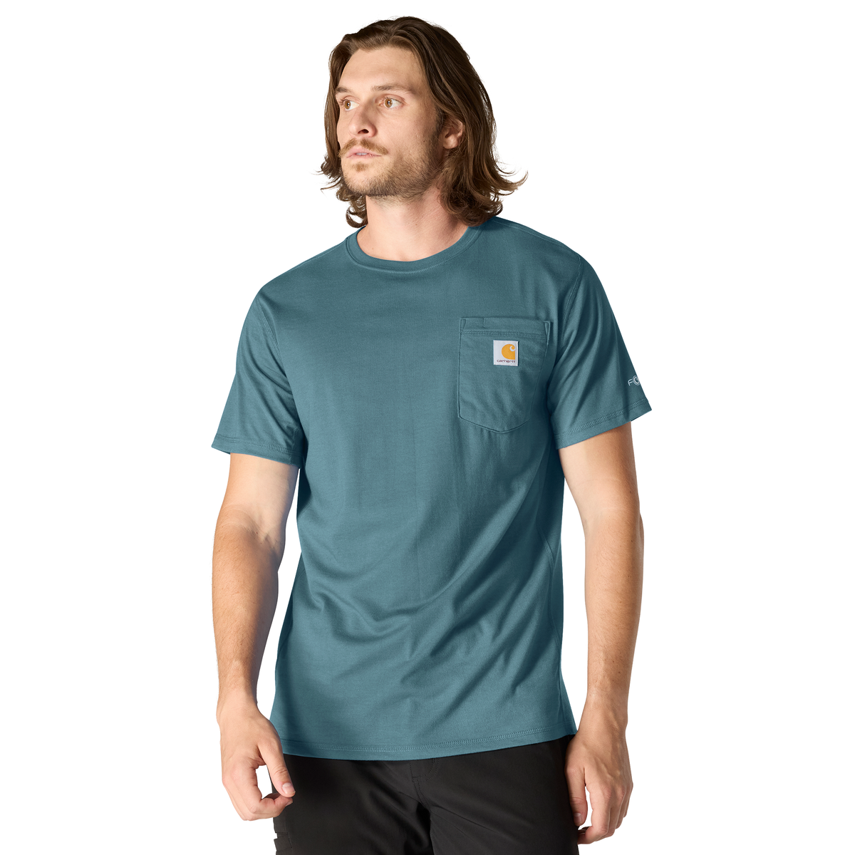 Carhartt Force Relaxed Fit Short Sleeve Tee Harbor Teal Heather