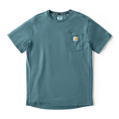 Carhartt Force Relaxed Fit Short Sleeve Tee Harbor Teal Heather