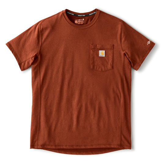 Carhartt Force Relaxed Fit Short Sleeve Tee Homestead Red Heather