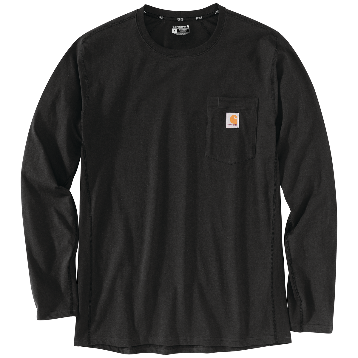 Carhartt Force Relaxed Fit Midweight Long-Sleeve Pocket T-Shirt Black