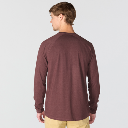Carhartt Force Relaxed Fit Midweight Long-Sleeve Pocket T-Shirt Deep Cherrywood Heather