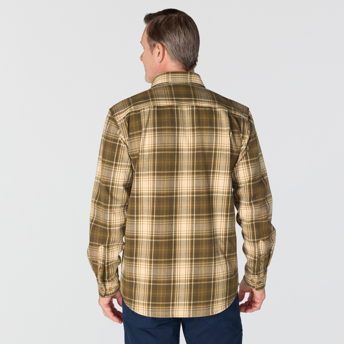 Carhartt Hubbard Loose Fit Heavyweight Flannel Long Sleeve Plaid Shirt Burnished Logs