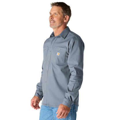 Carhartt Montana Rugged Flex Relaxed Fit Corduroy Long Sleeve Shirt Faded Navy