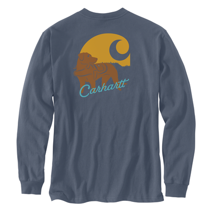 Carhartt Loose Fit Heavyweight Long Sleeve Pocket Dog Graphic T-Shirt