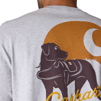 Carhartt Loose Fit Heavyweight Long Sleeve Pocket Dog Graphic T-Shirt