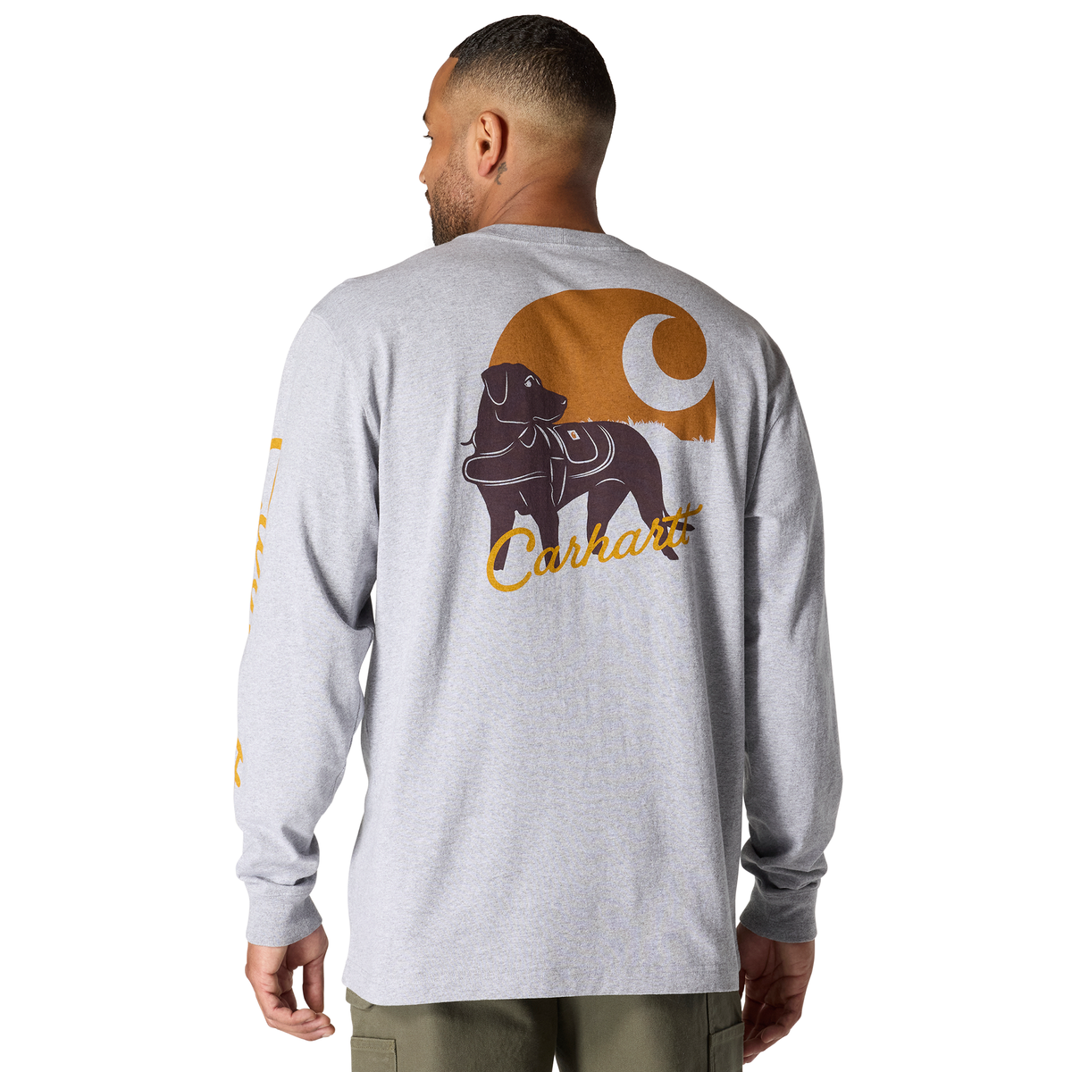 Carhartt Loose Fit Heavyweight Long Sleeve Pocket Dog Graphic T-Shirt