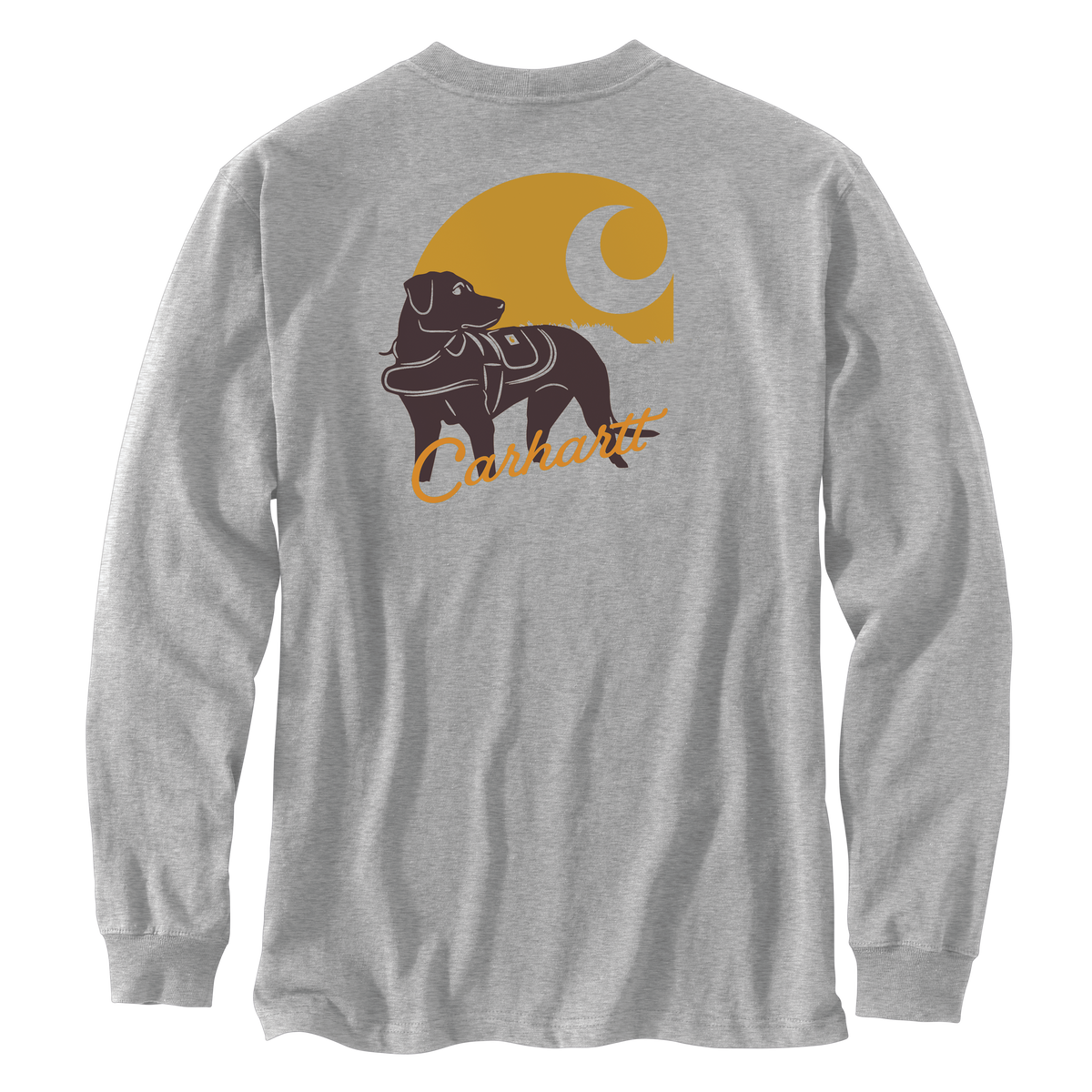 Carhartt Loose Fit Heavyweight Long Sleeve Pocket Dog Graphic T-Shirt