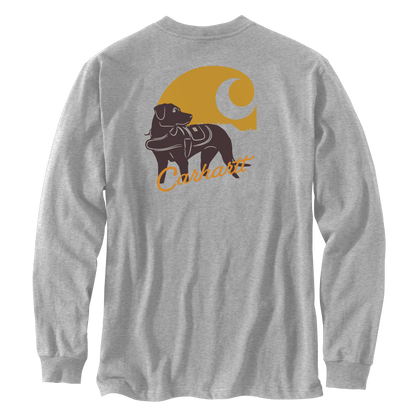 Carhartt Loose Fit Heavyweight Long Sleeve Pocket Dog Graphic T-Shirt