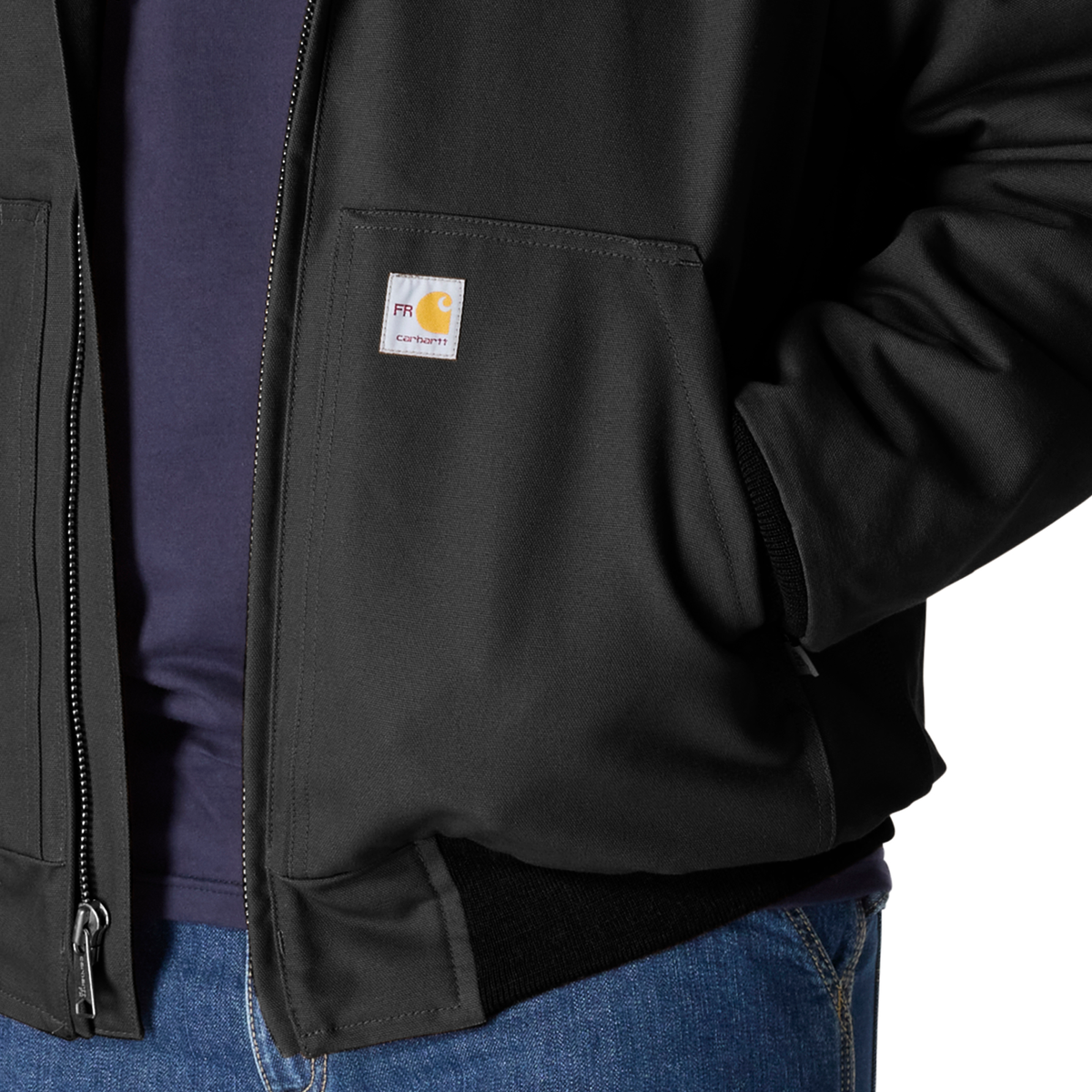 Carhartt Flame Resistant Loose Fit Duck Insulated Active Jacket Black
