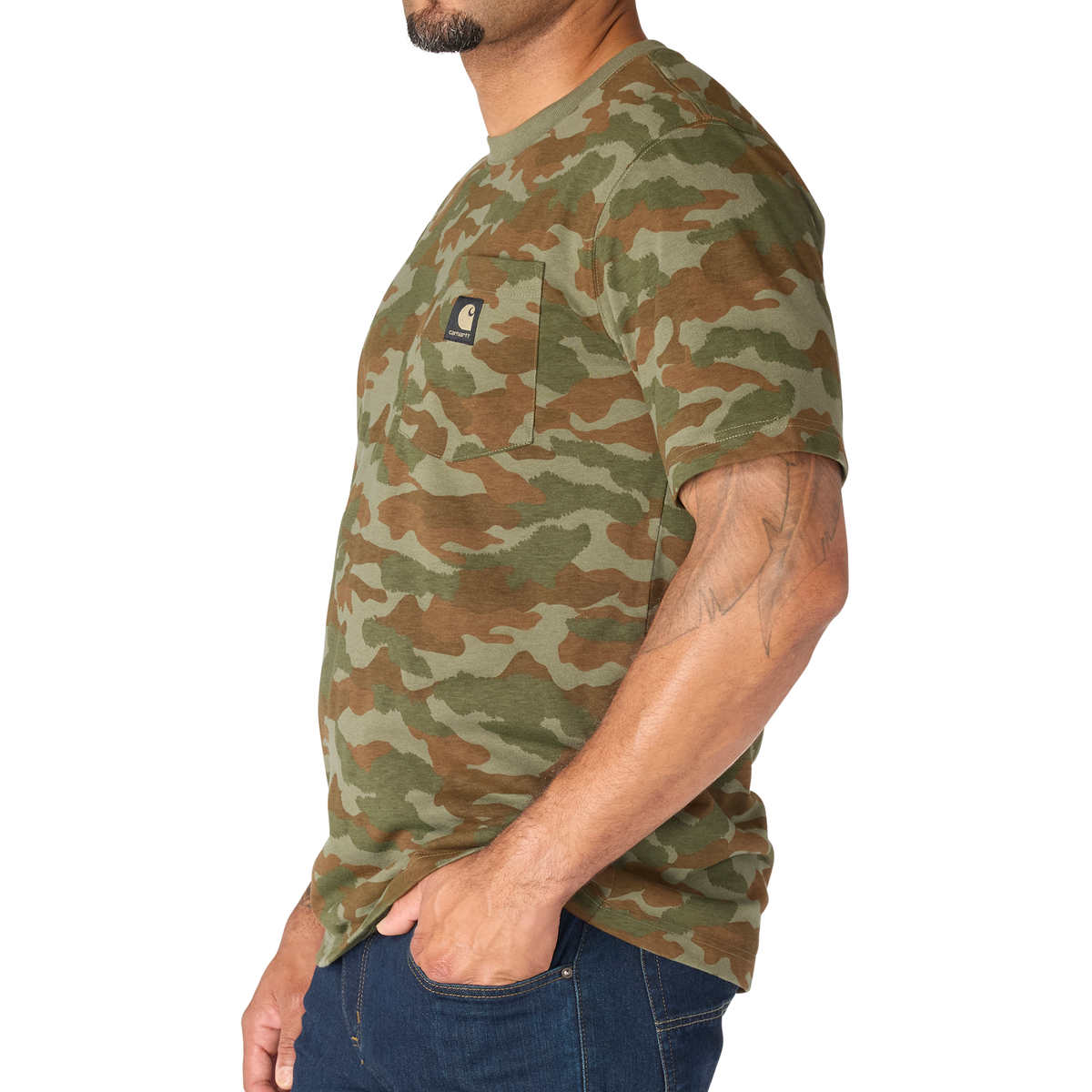 Carhartt Irvine Relaxed Camo T-Shirt Army Green