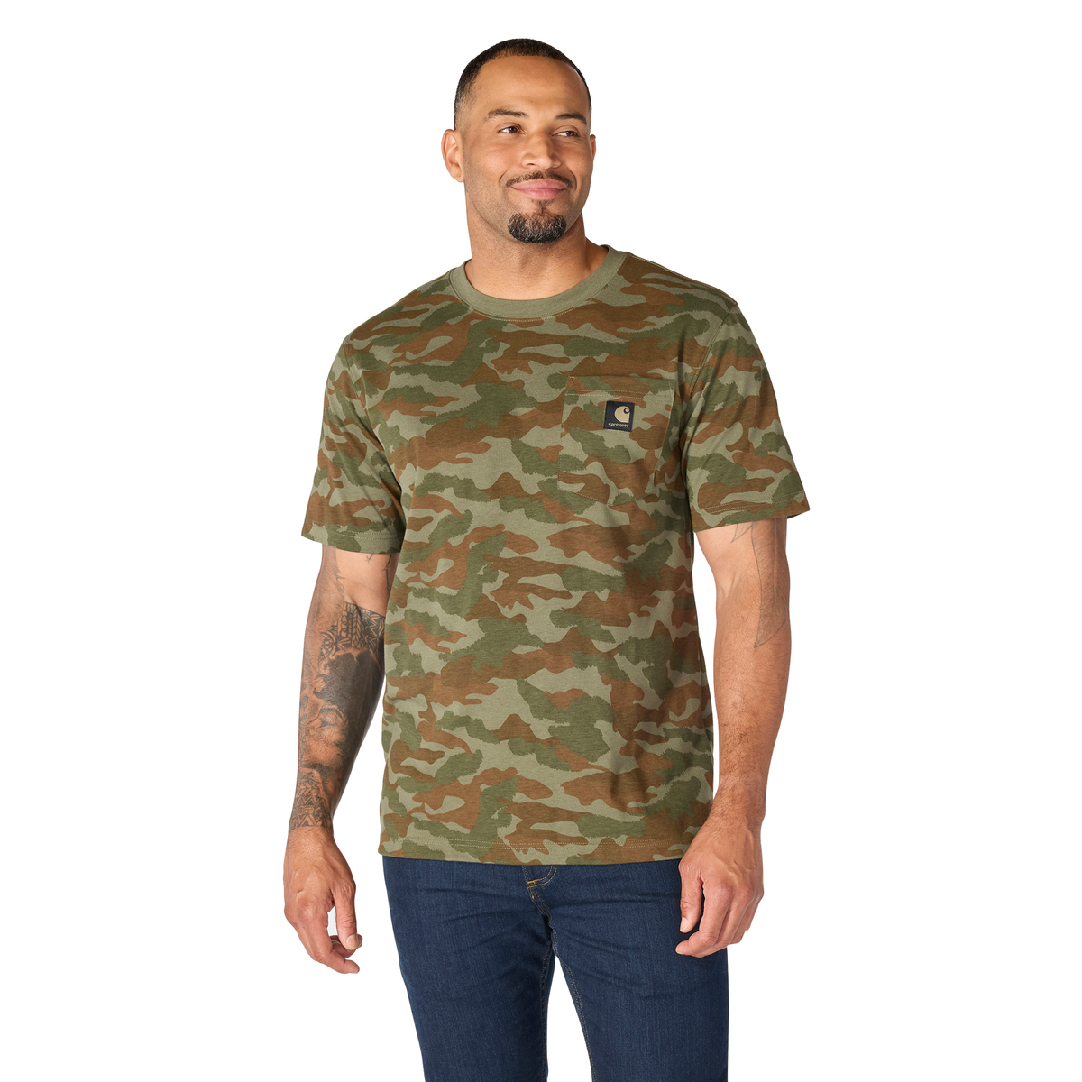 Carhartt Irvine Relaxed Camo T-Shirt Army Green