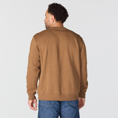Carhartt Sawyer Bison Crewneck Sweatshirt Red Duck Heather