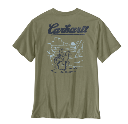 Carhartt Irvine Relaxed Sunset Cowboy T-Shirt Dusty Olive