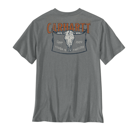 Carhartt Irvine Relaxed Tough Skull Graphic T-Shirt Weathered Ash Heather