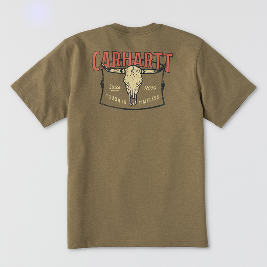Carhartt Irvine Relaxed Tough Skull Graphic T-Shirt Night Fatigue Heather