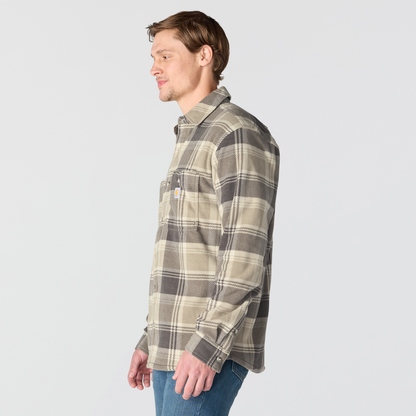Carhartt Petoskey Loose Long Sleeve Printed Shirt Gray Dunes
