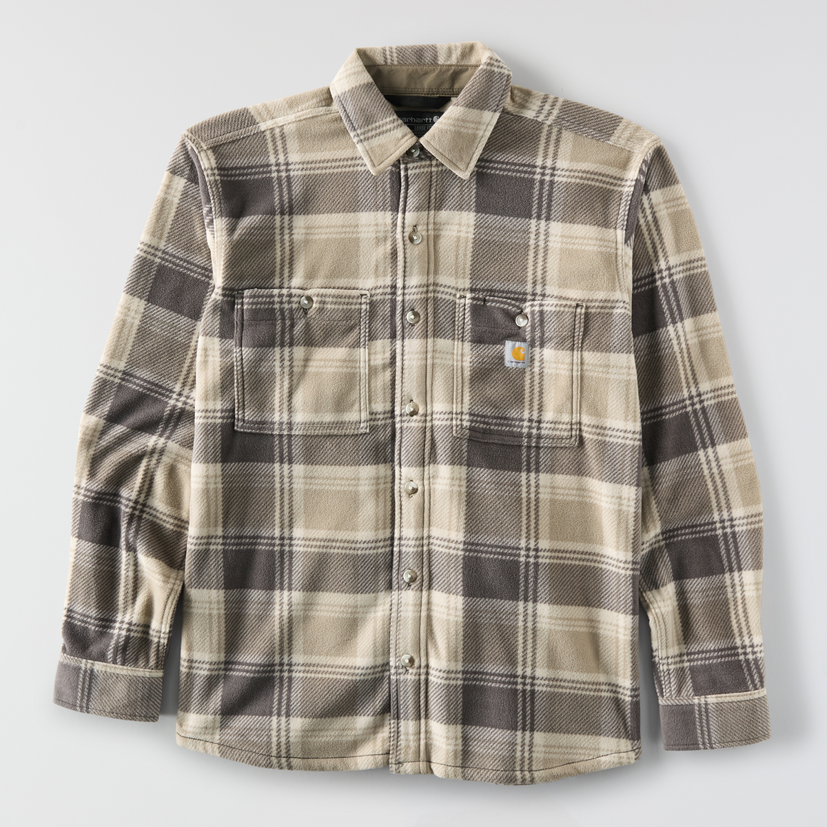 Carhartt Petoskey Loose Long Sleeve Printed Shirt Gray Dunes